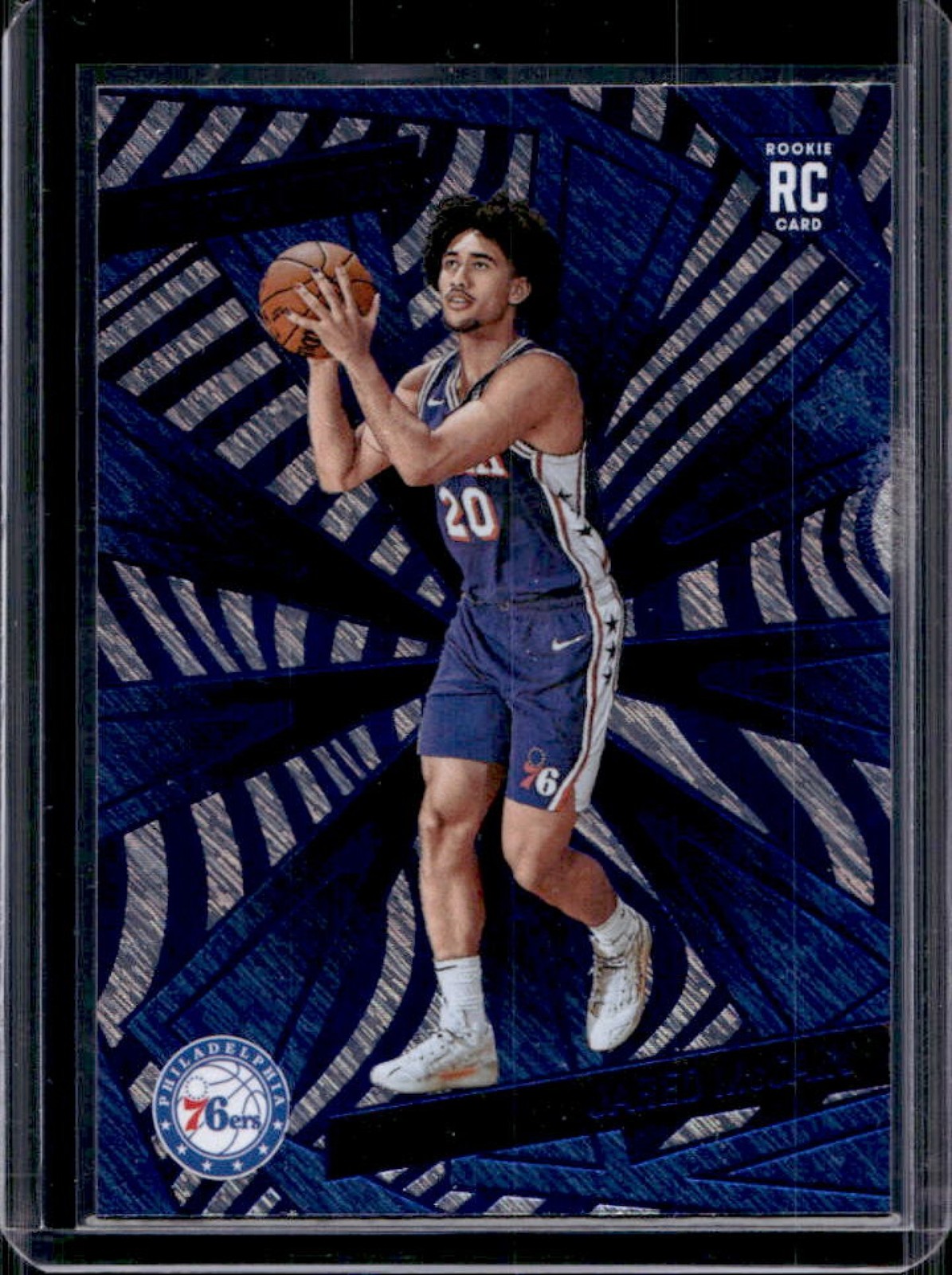 2024-25 Panini Revolution Jared McCain RC Blue Storm Rookie #124 76ers