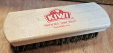 Vintage KIWI Brand 100 Horsehair Kwik N Easy Shine Brush 6.5" Shoe Polishing DD