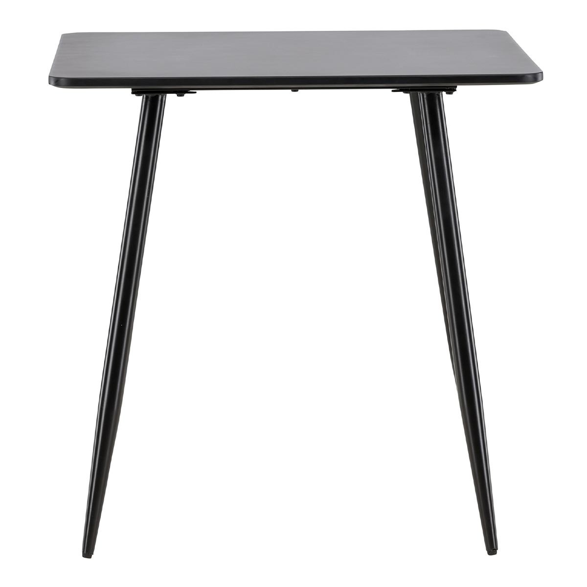 Table à manger Polar 75 cm noire anti-rayures pour petit appartement