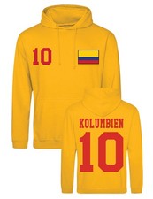 Herren Kolumbien Hoodie Trikot Pullover mit Wunschname & Nummer WM Fußball Fan