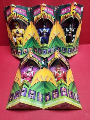 1993 Mighty Morphin ''Power Rangers'' Large Posable Figure Set Of 5 Sealed! NEW #3
