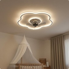 Image of Smart Ceiling Fan Light Modern Minimalist Design Slim Ceiling Fan Light