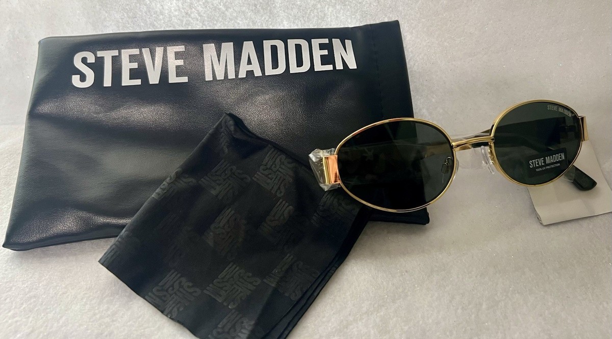 Steve Madden Mystie Sunglasses Gold Frames Case & Glasses  display picture 1