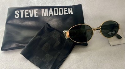 Steve Madden Mystie Sunglasses Gold Frames Case & Glasses  display picture 2