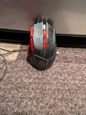 CyberpowerPC Wired Gaming Mouse MO-131-101 Black USB LED Tested Working
