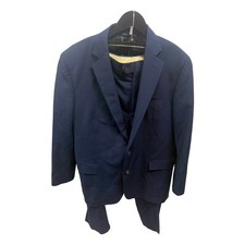 Brooks Brothers 1818 Regent Estrato Navy Classic Fit Wool Mohair Suit 44R/W38
