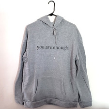 Dear Person Behind Me Unisex Cap Hoodie Light Gray/Black Pullover Hoodie XL NEW