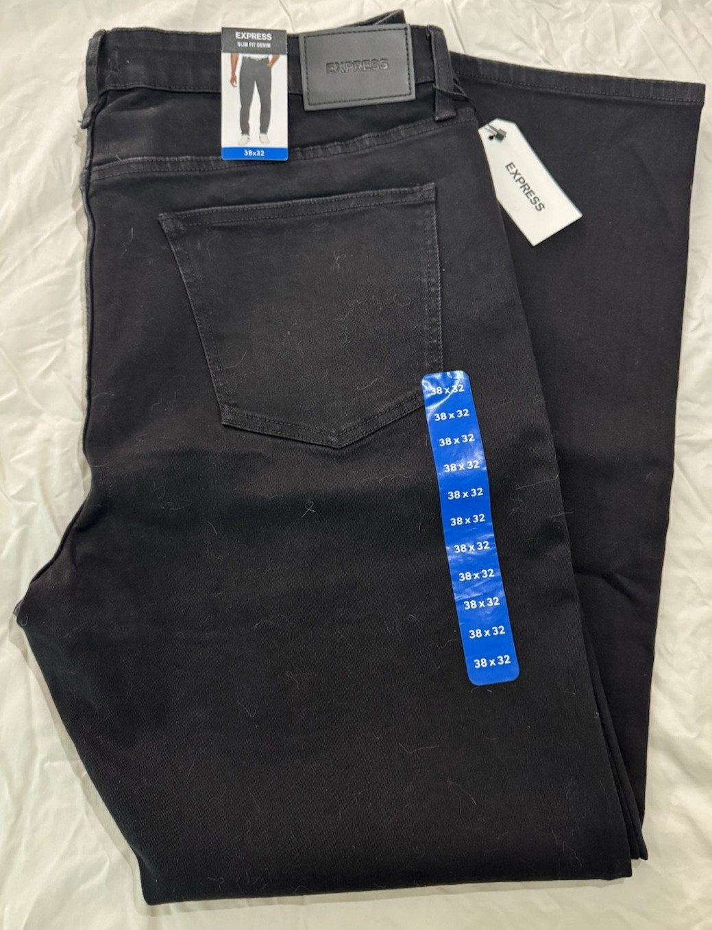 's Black Denim Slim Fit Jeans 38x32