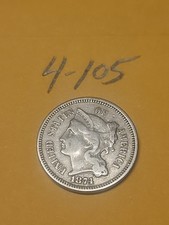 1874 3 Cent Nickel VG  Lot4-105