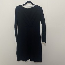 Talbots Women’s Black Long Sleeve V Neck Knee Length Career Dress Sz Petite 8.