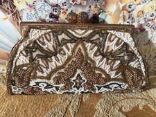 Antique 1900s Beaded Clutch Purse 1910s Edwardian Victorian Wedding Engagement