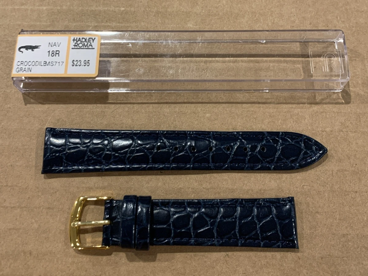 Crocodile Watch Band 18mm for sale | eBay