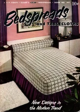 Clark's J & P COATS No. 301 BEDSPREADS and TABLECLOTHS Crochet Pattern Booklet