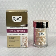 ROC Retinol Correxion Line Smoothing Night Serum Capsules 30 Wrinkle Treatment 