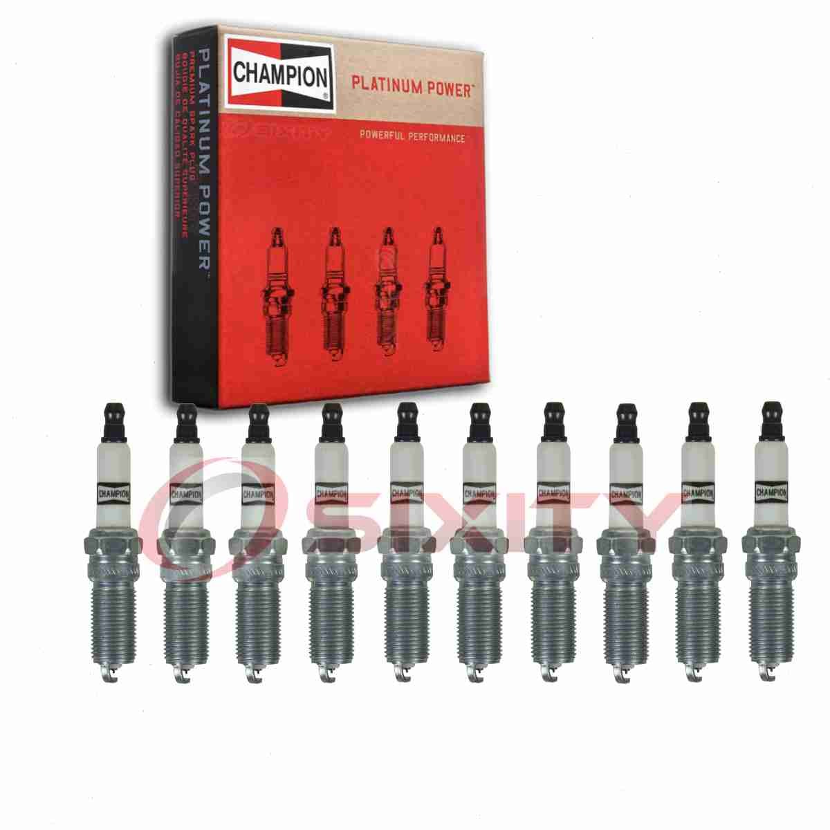 10 pc Champion Platinum 3017 Spark Plugs for RES8PYB5 6509 Ignition Wire zl