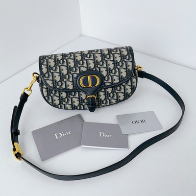 Excellent Christian Dior Bobby East West Oblique Canvas Shoulder Bag Crossbody