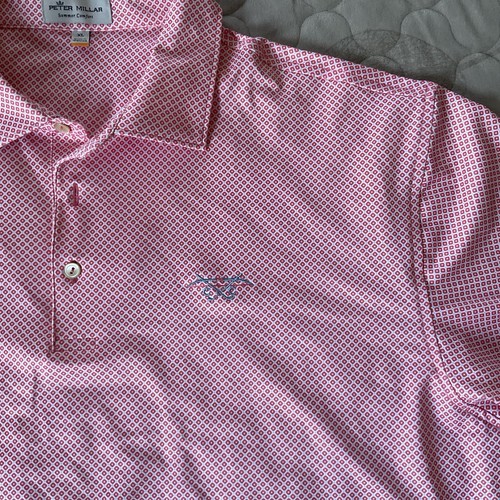 Peter Millar Shirt Mens XL Pink Summer Comfort Tazza Foulard Stretch Jersey Polo - Picture 5 of 13