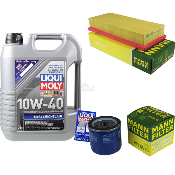 Mann Inspektionspaket Liqui Moly 5L 10W-40 FüR Fiat Panda 1.1 1.2 Punto-image