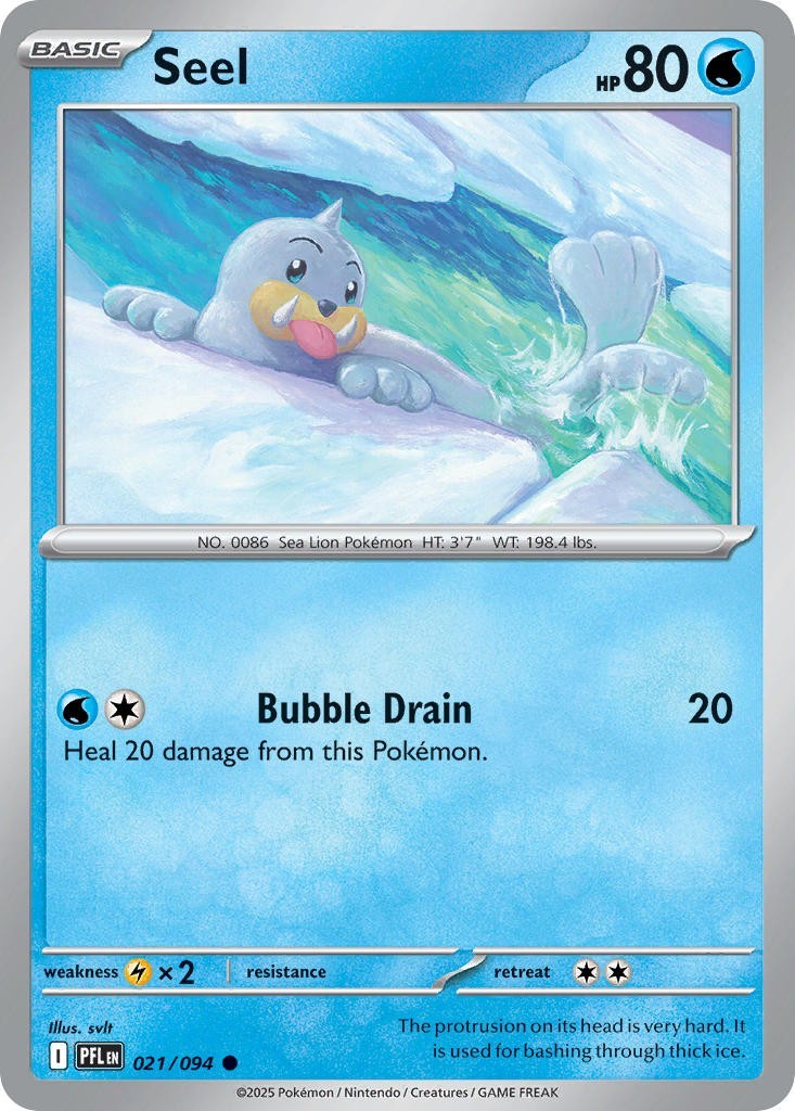 Seel 21/94 Pokemon ME: Phantasmal Flames 