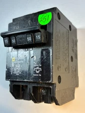 Square-D Schneider HOMT1515250 HOM1550 QUAD Tandem Light Use 60-DAY WARRANTY