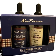 New Ben Sherman Duo Beard Oil Set Pro - Growth With Castor Oil