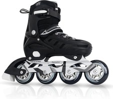 Adults Adjustable Inline Skates Safe  Durable Roller Skates W/ Giant Wheels