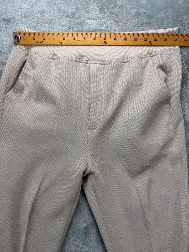 Maus & Hoffman Men's Jersey Pants Sz L Beige Lounge Casual Adult Drawstring - Image 3 of 4