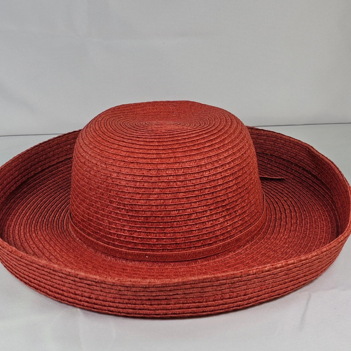 Lack of Color Straw Sun Hat Womens S Burgundy Wide Brim UPF50+ Beach Resort Boho Straw Lack Of Color for Women for sale | eBay main image 2