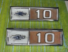 Vintage 65 Chevrolet Chevy Truck C10 C10 10 Fender Emblem Set Pair Oem 3856094