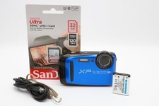   Near Mint  FUJIFILM FinePix XP90 Digital Camera Blue with Memory Card
