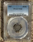 1857 H10C Seated Liberty Half Dime PCGS VF20