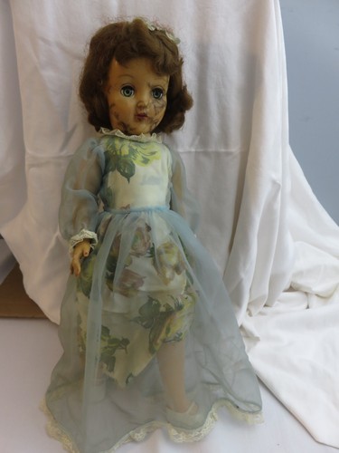 Gruseliges Gesicht 18" Puppe Tüll Kleid & Schuhe Halloween Requisite Gruselig