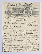Studebaker 1893 Letterhead Auto Transportation Illustrated South Bend