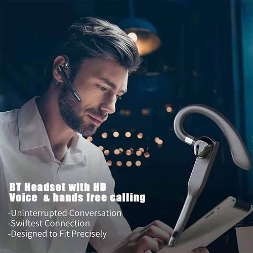 Bluetooth V5.1 Headset Wireless Earphone Stereo Handsfree Mic For Driving Office - Picture 11 of 17