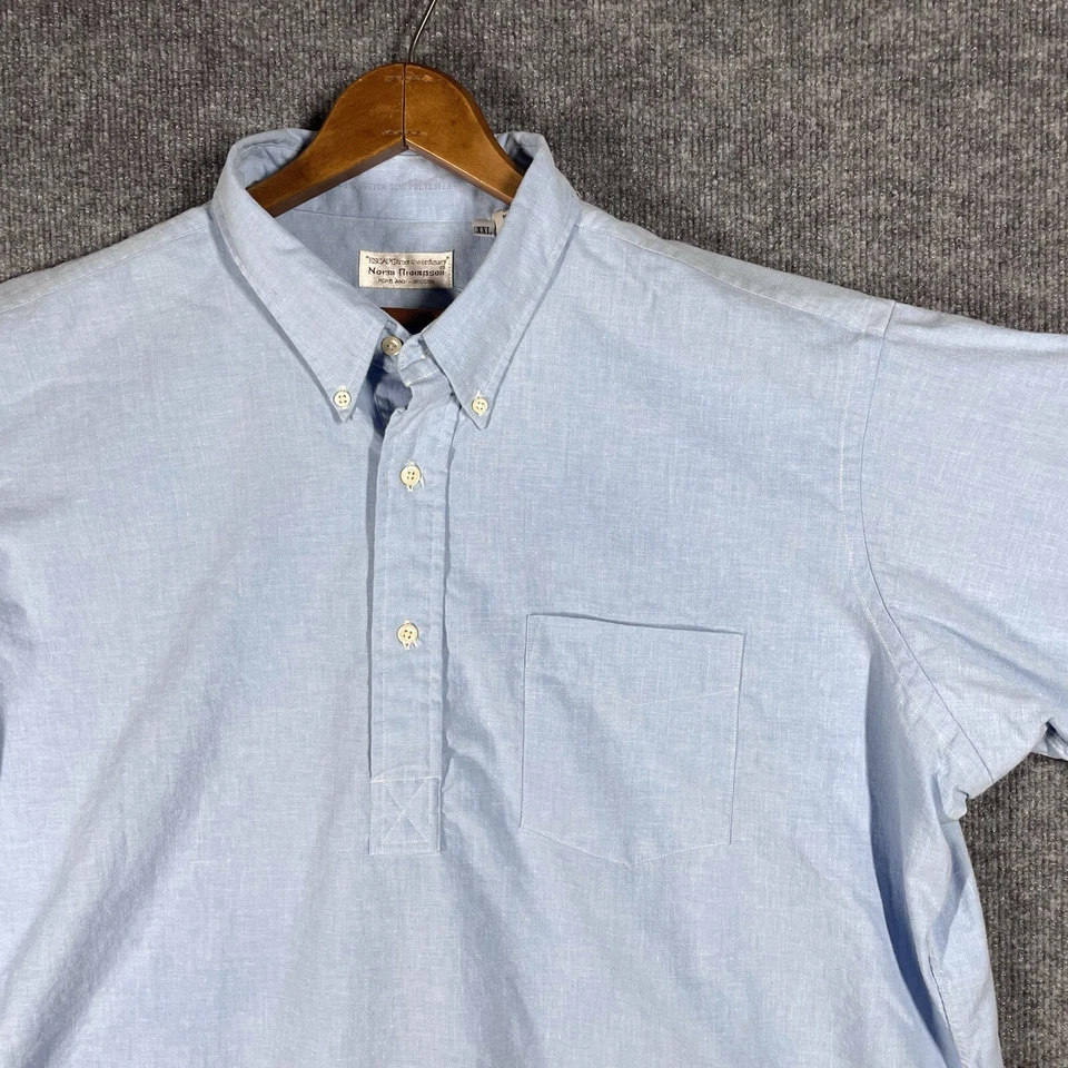 Camisa Popover Oxford Norm Thompson DE COLECCIÓN Talla XXL EE. UU. Azul Años 80 90 Pullover Foto 2 de 4