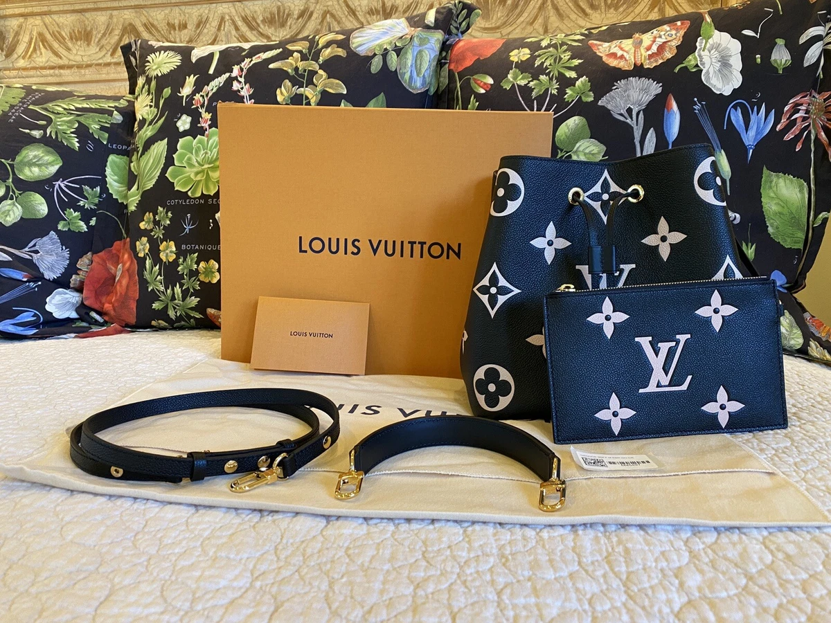 LOUIS VUITTON Neo Noe MM Monogram Empreinte Shoulder Bag Black 