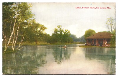 ANTQ Lake, Boating, Forest Park, St. Louis, Missouri Postcard