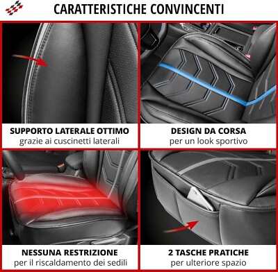 Coprisedile Auto Walser Kimi - Universale In Similpelle Nero/Oro (Anteriore) - Foto 6