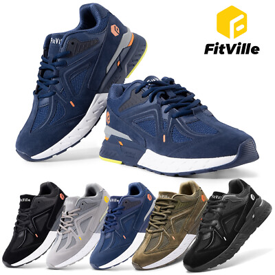 #ad Fitville Extra Wide Sneakers Arch Fit Comfort Men Walking Shoes for Flat Feet $69.90