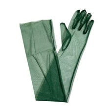 Long Sheer Tulle Gloves Wedding Gloves Long Full Finger Gloves for Prom Party