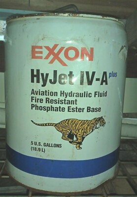 Exxon Mobil HyJet IV-A Plus Aviation Hydrualic Fluid 5 Gallon Can
