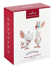 Pinky and the Brain NEW Animaniacs Hallmark 2022 Ornament Set of 2 Warner Bros
