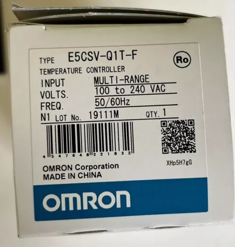 OMRON E5CSV-Q1T-F Temperature Controller Multi Range Input 100-240 VAC, 50/60 HZ