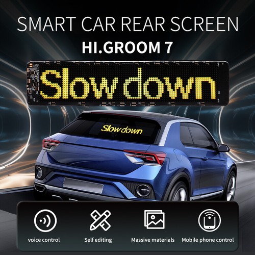 19" Voice Control Window Display LED Light Screen DIY Programmable Car Home Shop - Picture 10 of 18