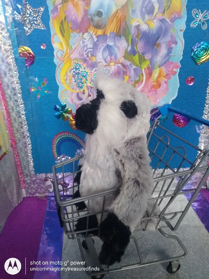🦄Ganz / Webkinz "Grey Langur" {Monkey} Black Face w/White Mane HM226 10" Plush! - Image 4 of 4