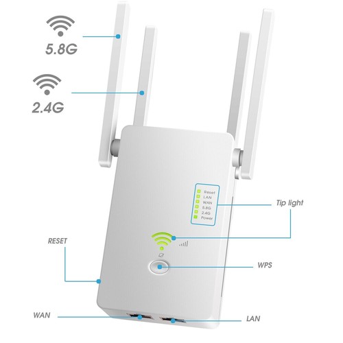 U-speed AC1200 WiFi Extender 1200Mbps Wireless Signal Amplifier Booster Repeater - 第 10/17 張圖片