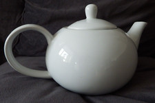 Large White Porcelain Teapot Round Dunelm Contemporary Modern Dishwasher Safe
