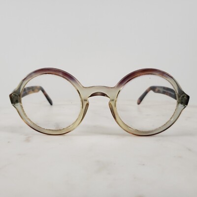 Andy Wolf Hercule Poirot Eyeglasses Round Frames col. d Tortoise Clear 45[]23