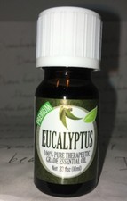 Healing Solutions Premium EUCALYPTUS 100 Pure Therapeutic Essential Oil .33oz