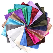 Women Solid Satin Square Scarf Wrap Shawl Office Lady Stole Neck Head Scarf